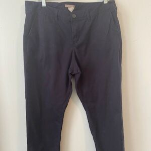 H&M Navy Khaki Straight ankle pants with cuff, size 16
